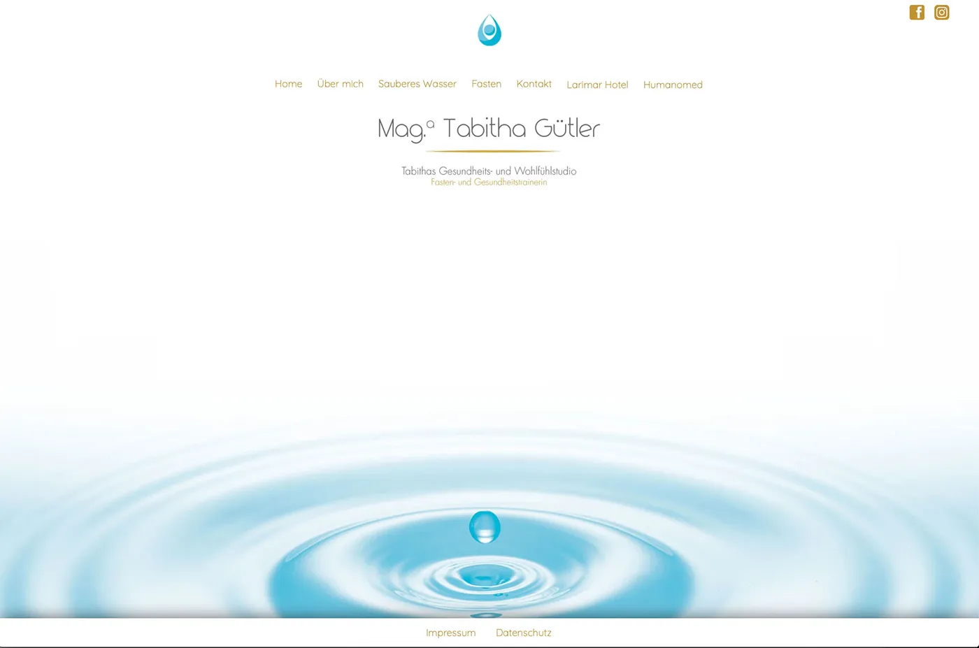 Desktop-Ansicht der Website von Tabitha Gütler